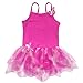 BAOHULU Girls Camisole Butterfly Tulle Ballet Leotard Tutu Dance Dress B092_HotPink_XL