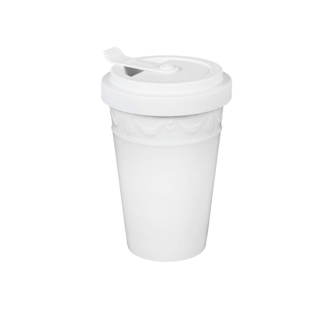 KPM Berlin Kurland To-Go Mug, Porcelain, Coffee Mug, Tea Cup, Handmade, White