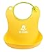 Lil’ Jumbl Baby Bib Necklace Waterproof Silicone with Food Pouch. Plastic Bibs For Children Are Bacteria Resistant, Cool & Easy To Clean. Soft Cute For Boy Girls & Toddler (Yellow)