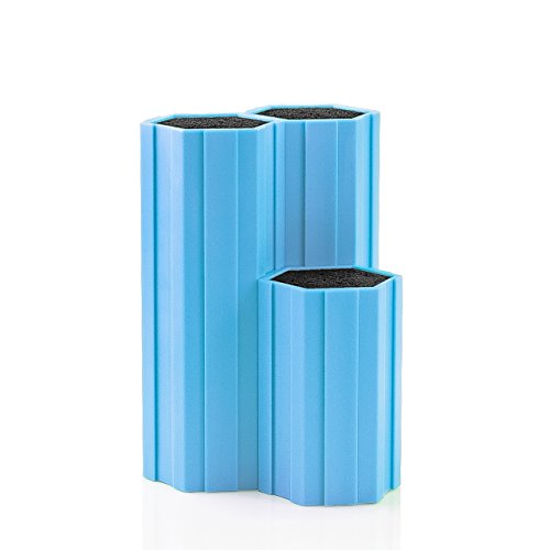 Kapoosh Hex-Connex Universal Knife Caddy- 5 Inch Aqua Blue
