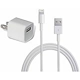 Apple 5W Power Adapter (Wall Charger) + 1m Lightning USB Cable for iPhone 5/5c/5s/6/6/6s (Bulk Packaging) (Renewed)