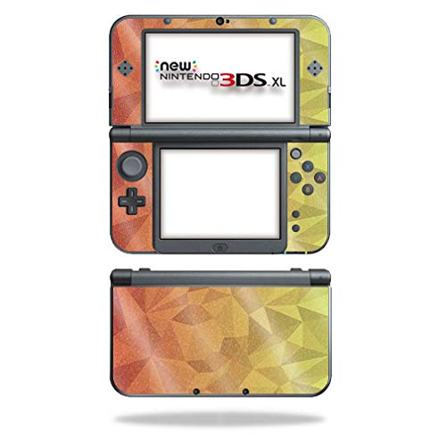 MightySkins Glossy Glitter Skin for Nintendo New 3DS XL (2015) - Red Orange Pol…