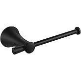PARLOS Brass Toilet Paper Holder Tissue Roll Hanger for Bathroom & Kitchen Wall Mounted with Screws, Matte Black