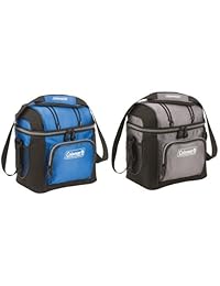 Enfriador de 9 latas, azul y 9 latas, color gris.