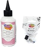 Art Glitter Glue Designer Dries Clear Adhesive 4 oz with Ultra Fine Metal Tip
