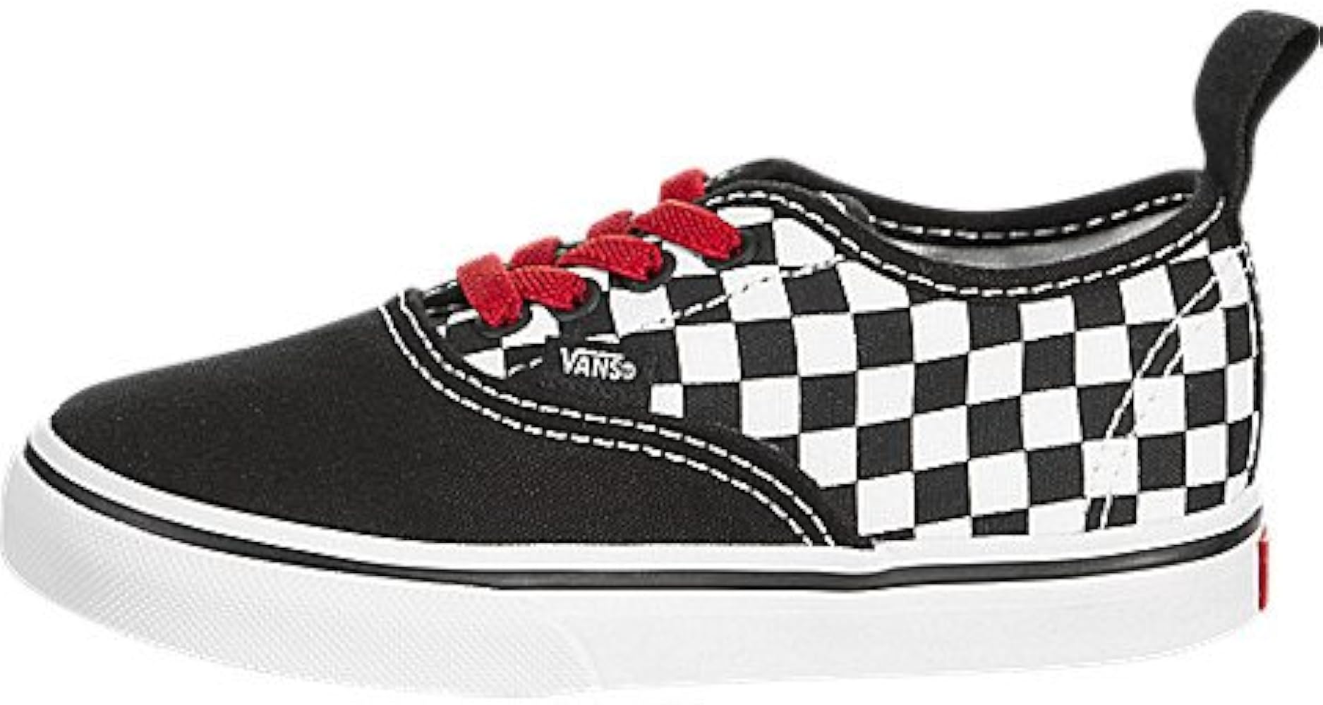 black red and white checkered vans