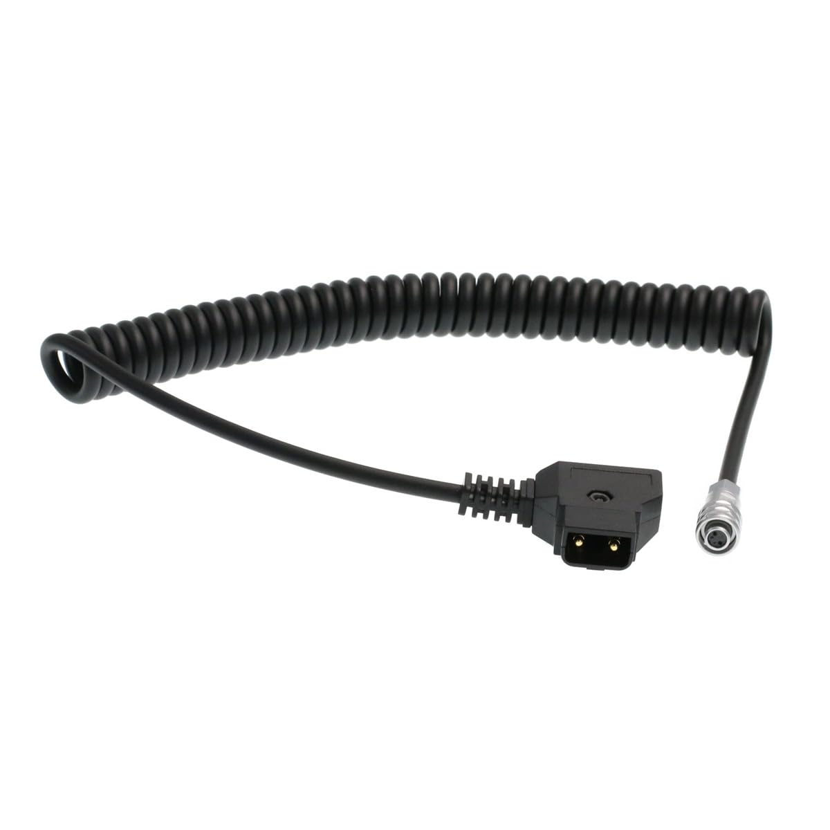 HangTon BMPCC 4K 2 Pin DC Plug Coiled Power Cable for Blackmagic Design Pocket Cinema Camera 4K