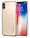 Spigen Thin Fit Designed for Apple iPhone Xs Case (2018) / Designed for Apple iPhone X Case (2017) - Champagne Gold
