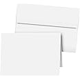 25 Greeting Cards Set – Blank White 4.25" x 5.5" Cards and Envelopes – Customized and Personalized Your Own Cards for Business, Holidays, Bridal Showers, Birthdays, Wedding Invitations, All Occasion