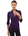PattyBoutik Women V Neck Empire Waist Knit Top (Medium Purple M)
