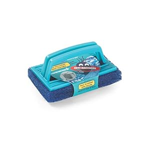 Sparkmate By Crystal Floor Scrubber with Handle (15 * 9 * 1.8 cm), Multicolour