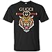 Gucci Vintage Shirt Tiger for Men Women (Unisex T-Shirt;Black;XL)