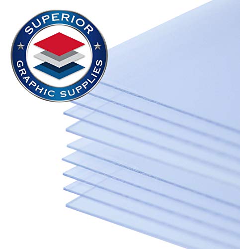 Superior Graphic Supplies PETG Clear Plastic Sheets (12 Inches X 12 Inches)| 20 Mil - Clear 10 Sheets Thermforming UV Protection