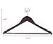 CHICAGOAN Solid Wooden Suit Hangers with Anti-Rust Hooks and Non-Slip Design with Hanging Bar for Coat Suit Jacket Shirt Pants,Walnut Finish,10-Pack