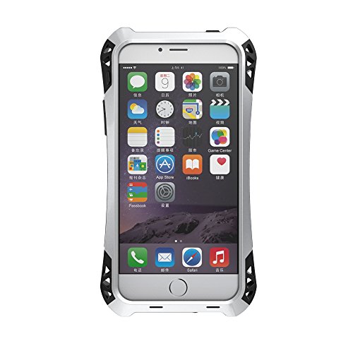 IPhone SE Case,WishLotus® Shockproof Drop Proof Water Resistant Carbon Fiber Zinc Magnesium Alloy Metal Gorilla Glass Heavy Duty Armor Case Cover for Apple iPhone SE & iPhone 5S 5 (Silver/Black/Red)