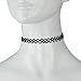 Doinshop Female Stretch Necklace Retro Henna Vintage Elastic Tattoo Choker New (black)