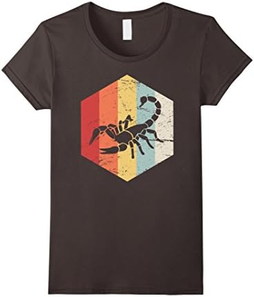 Womens Retro Astrological Sign - Scorpio T-Shirt Large Asphalt