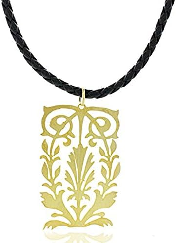 ClearanceCo 14K Matte Gold and Sterling Silver Filigree Owl Leather Choker Necklace