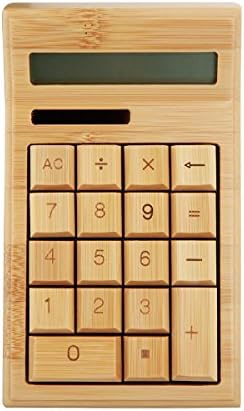 BoxCave Bamboo Solar Environmentally Friendly Calculator Comes with BoxCave Microfiber Cleaning Cloth