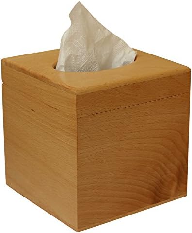 Best Offer - AB Handicrafts - Bath Collection, Facial Tissue Box Holder – Decorative Box Cover for Bathroom, Bedroom or Office, Wooden