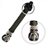 Handmade Paracord Lanyard Keychain - Celtic Skull - Custom EDC Lanyards for Knife - Unique Paracord Keychains for Men
