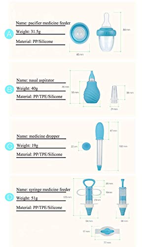Holoras 5Pcs Baby Medicine Dispenser Kit, BPA Free Medical Essentials Set, Infant Toddler Pacifier Medicine Feeder Dropper for Feeding Medicine, Water, Juice, or Other - Thumbnail 2