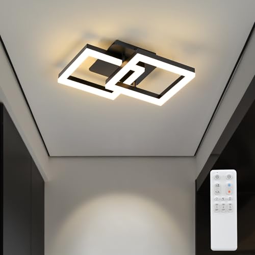 ANTENLICHT LED Deckenlampe Schlafzimmer Modern Geometrisch 20W Wandleuchte, Deckenleuchte mit Fernbedienung Stufenlos Dimmbar 3000-6500K für Flur Balk