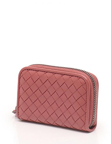 ボッテガヴェネタ Bottega Veneta 秋冬新作 イントレチャート ラウンドファスナー 財布 小銭入れ 中古 ピンク レザー コインケース B07dh5rcvv