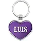 Graphics and More Metal Keychain Key Chain Ring Purple I Love Heart Names Male L Lev - Linus