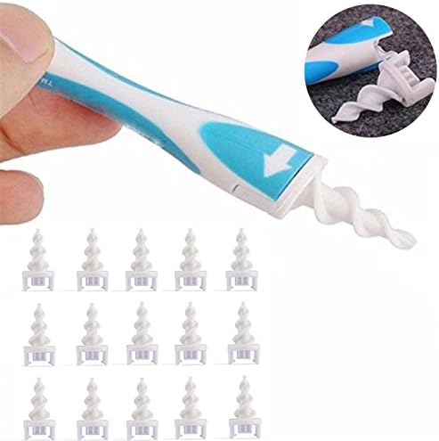 Ear wax Cleaner ,Masatow Spiral Silicone Safe Soft Ear Wax Cleaning Tool Kit for Ear Wax Removal With 16 Replacement Tips