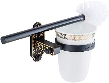 Shisyan トイレブラシ レトロな使い捨てのトイレブラシブラックゴールド柔らかい毛創造トイレブラシトイレブラシトイレブラシセット 水はね防止 トイレ掃除用品 スッキリ収納 抗菌 速乾 Issltd Kz