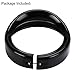 OVOTOR 7inch Black Visor Type Motorcycle Trim Ring, Headlight Rings fits 12-14 FLD 86-14 FLST 83-13 Touring Bikes Pack of 1