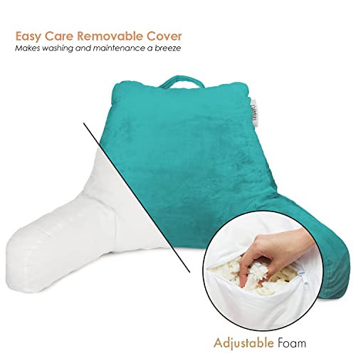 Nestl Reading Pillow Standard Bed Pillow, Back Pillow for Sitting in Bed Shredded Memory Foam