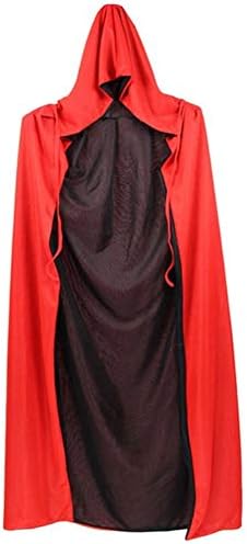 jasminelady Kids Halloween Vampire Cape Devil Demon Reversible Cloak Fancy Dress Costume 3 80cm