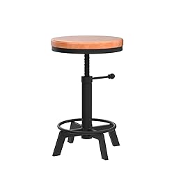 BOKKOLIK Set of 2-Industrial Bar Stool-Counter