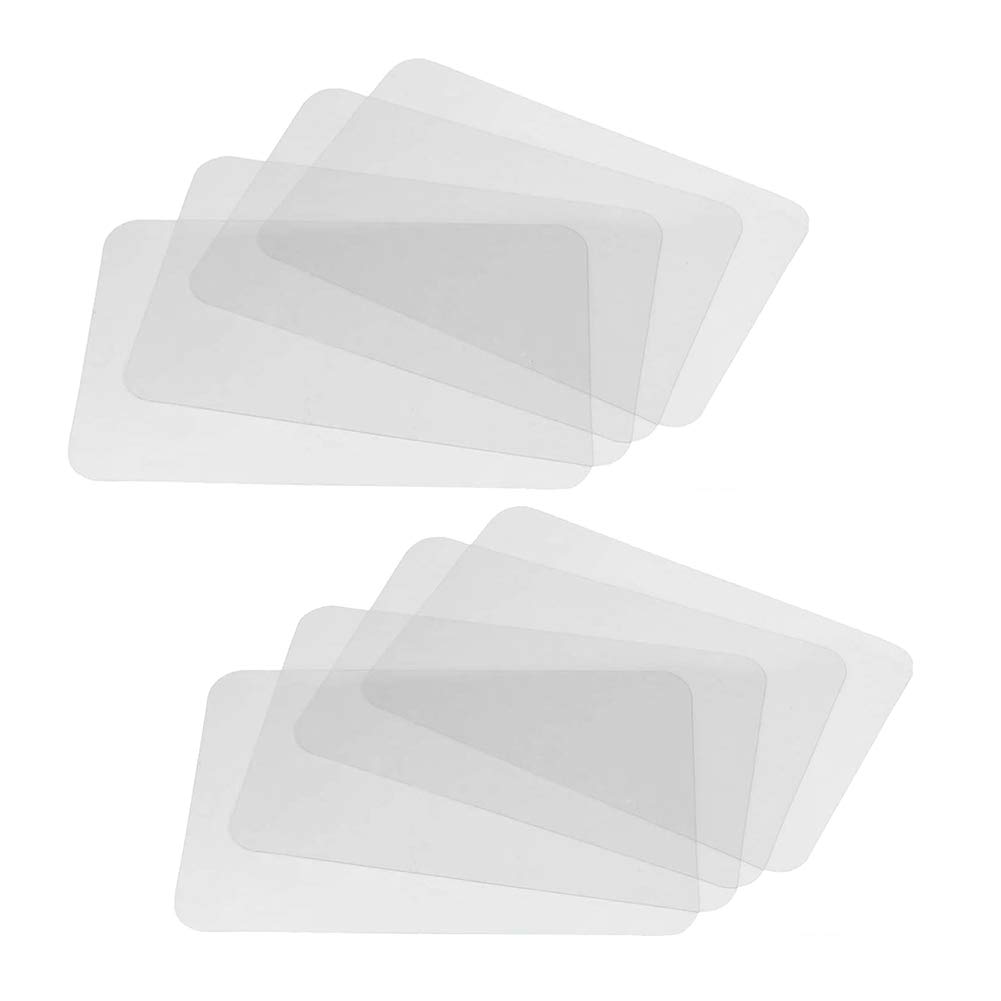 Clear Placemat,8 Pcs Transparent Plastic Table Mats Washable Coasters for Kitchen Dining Table and Fridge Liners(43 * 28 cm)