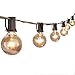 G40 Outdoor String Lights Hanging Globe Patio Lights with Clear Bulbs(2 Spare), UL Listed Connectable Backyard Lights for Indoor Outdoor Decor, 50 Hanging Sockets, E12 Base, 5W Bulb
