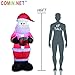 GOOSH 6 Foot Inflatable Santa Christmas Inflatable Santa Claus Holding a Gift Present LED Lights Indoor Outdoor Yard Lawn Decoration - Cute Fun Xmas Holiday Blow Up Party Display