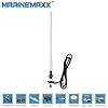 MarineMaxx-Waterproof-Marine-Radio-Antenna-Rubber-Duck-Dipole-Flexible-Mast-FM-AM-Antenna-for-Boat-Car-ATV-UTV-RZR-SPA-White