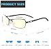 GAMEKING Ultra Premium Blue Light Blocking Computer Glasses Gaming Glasses with Amber Tint Lens for Digital Eye Strain Relief Better Sleep - No Magnification G603