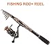 PLUSINNO Fishing Rod and Reel Combos Carbon Fiber Telescopic Fishing Pole with Reel Combo Sea Saltwater Freshwater Kit Fishing Rod Kit