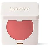 Summer Fridays Blush Butter Balm - Skincare-Infused Hydrating Cream Blush with Hyaluronic Acid, Ceramides, & Shea Butter for a Dewy Flush of Color - Cheek and Lip Tint - Soft Strawberry (0.14 Oz)
