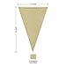 Ling's moment 10 Feet Paper Pennant Banner Triangle Garland Glitter Gold Banner Vintage Bunting Banner for Gold Party, Wedding, Wall Decor, Birthday Party, Baby Shower, 15 Pcs,