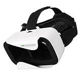 KINGA VR BOX 3.0 Version VR Headset Virtual Reality Glasses with Adjustable Lens and Strap for Smartphone 4.7-6.0 Inches Support Android Win and IOS-White Color