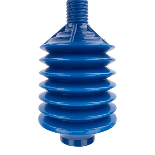 Professional Bellows Accordion Toilet Plunger, High Pressure Thrust Plunge Removes Heavy Duty