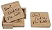 Don't Fuck Up The Table Bamboo Unique Drink Coasters | Set of 4 with Holder | Funny Housewarming Gift