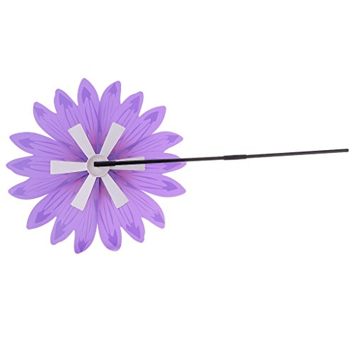 Dovewill 36cm DIY Sunflower Windmill Pinwheel Kids Outdoor Camping Beach Toy Home Garden Yard Decor Purple - Thumbnail 3