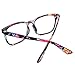 Blue Light Blocking Glasses 2 Pack Anti Eye Strain Minimize Headache UV Blocking Computer Reading Gaming Eyeglasses, Men/Women (Black&Flower)