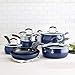 Epicurious Cookware Classic Collection- Induction Dishwasher Safe Oven Safe Non-stick, 11 Piece Aluminum Blue Cookware Set