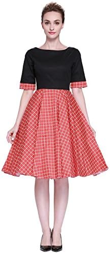 Heroecol Vintage 1950s 50s Dress Style Retro Rockabiily Cocktail XL Bkor